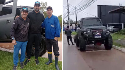 Mantan bintang Chelsea Diego Costa telah menyelamatkan 100 korban banjir di Brasil dengan jetski dan Jeep.