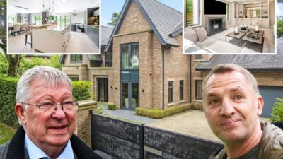 Brendan Rodgers menjual rumah besar di Cheshire di jalan yang sama dengan Sir Alex Ferguson kepada pemain Liverpool tetapi kehilangan £50.000.